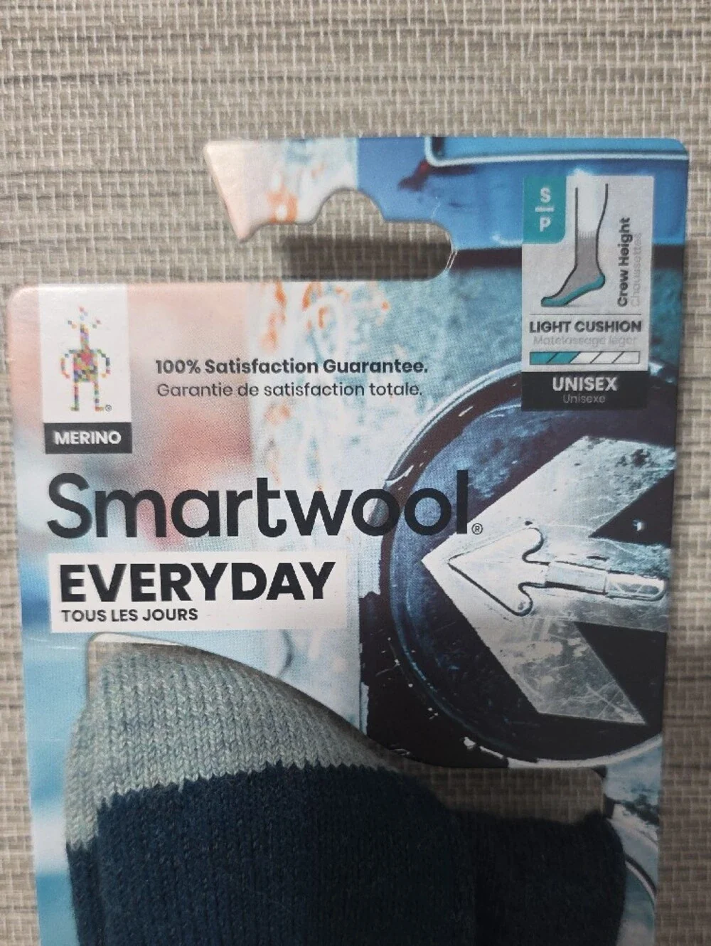 Smartwool Everyday Striped Merino Socks – Blue, Light Blue, Gray